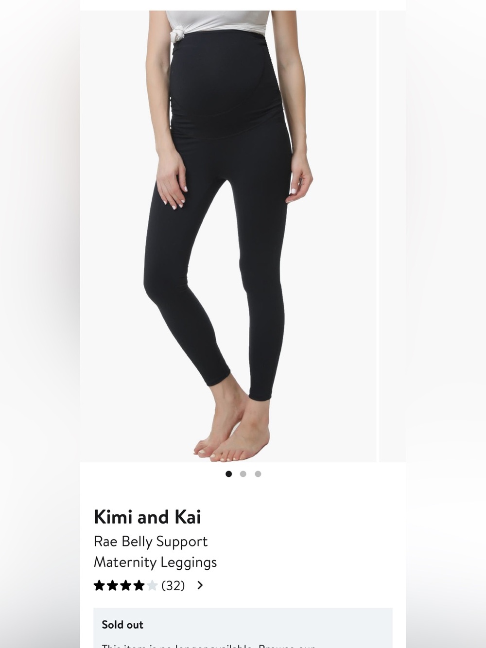 Kimi and Kai Black Maternity Leggings - Slim Fit